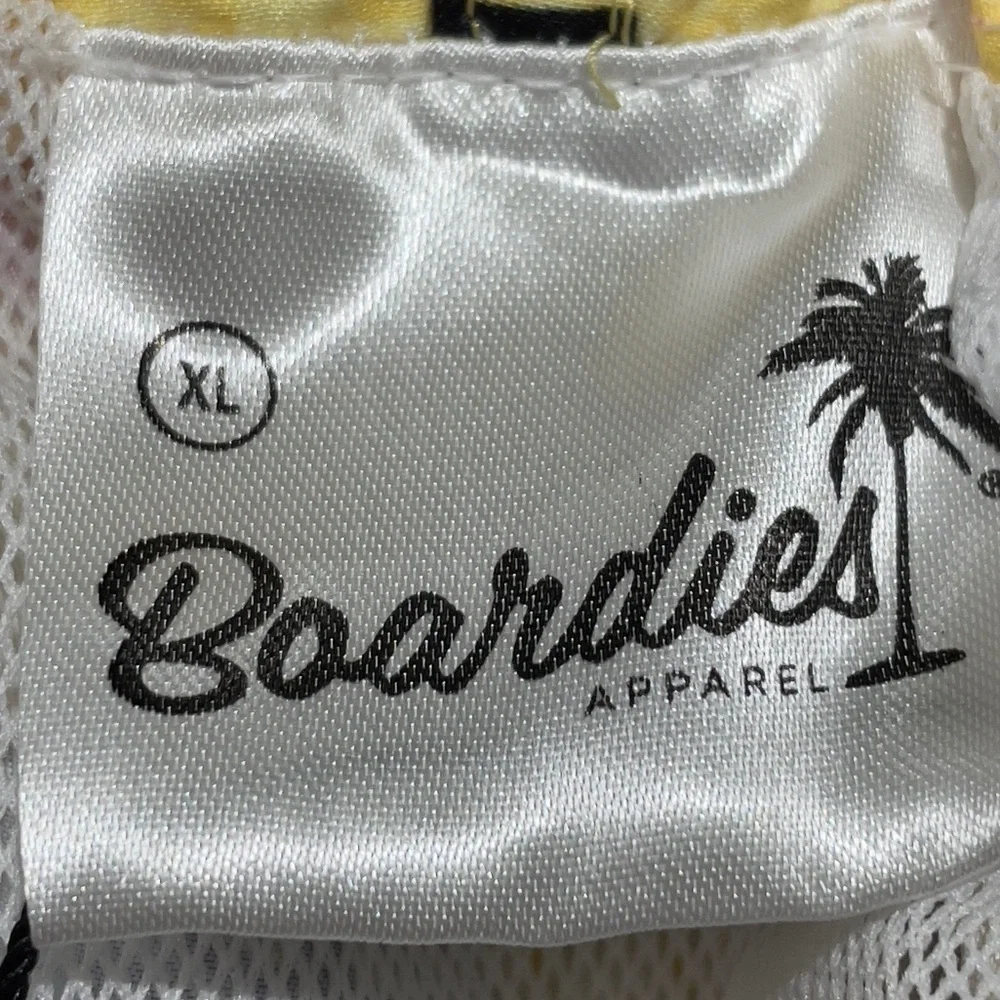 NEW Boardies Swim Trunks Novelty 80s Print Yellow 5